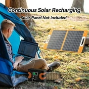 Power Station Portable, Flashfish Solar Generator 200W Peak, 45000mAh/166Wh Backup Battery with 2 110V AC Outputs/2 DC Ports/3 USB Ports for Outdoor, Emergency, Home Use