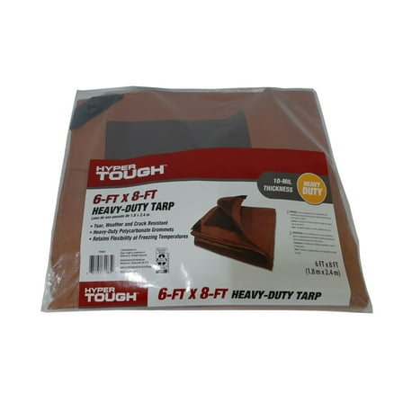 Hyper Tough Weather Resistant Heavy Duty Polyethylene 6 x 8 FT Tarp