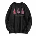 thumbnail image 4 of Fiaer Christmas Sweatshirts for Women Long Sleeve Crew Neck Xmas Tops Baggy Plus Size Cute Graphic Fashion Casual Pullover Black1 S, 4 of 4