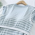 thumbnail image 5 of Aboser Womens Nightgown with Built in Bra Long Sleepwear Cozy Modal Nightdress Cute Striped Print Loungewear Soft Crewneck Sleep Shirts, 5 of 9