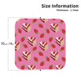 thumbnail image 2 of Lsque Strawberry Cake Pattern 4" Drink Coasters Set of 4, PVC Leather Absorbent Coasters, Table Coaster Set Decorative Coffee Cup Coasters Housewarming Gift -Square, 2 of 6
