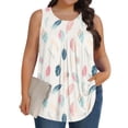 thumbnail image 6 of Plus Size Tank Top for Women Sleeveless Loose Fit Crewneck Tunic Tees Floral Print Casual Flowy Top, 6 of 6