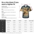 thumbnail image 5 of Sikiie Vintage Compass Print Men's Hawaiian Shirt, Summer Beach Button Pocket Short Sleeve T-Shirt,3X-Large, 5 of 7