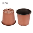 thumbnail image 3 of Uxcell 5" Plastic Plant Nursery Pots Starting Planter Container, Red 25 Pack, 3 of 6