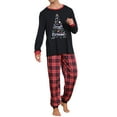 thumbnail image 2 of INSPIRE CHIC Womens Christmas Family Pajama Set Long Sleeve Xmas Tree Check Couples Matching Lounge Set XS Red ["Boys & Girls"], 2 of 5