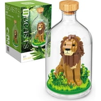 Creative Lion Toy Building Set,Adult Mini Animal Friend Set,Party Favors Gift for Kid,Animal Lover Office Home Decor Birds Building Block Kit,New Year Easter Birthday Gift for Boys Girls