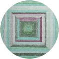 thumbnail image 2 of Addison Rugs Mayfield Premium Machine Washable Transitional Geometric Teal Round Rug, 8' x 8', 2 of 6