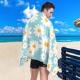 thumbnail image 4 of Blue Little Daisies Beach Towel Fast Drying Camping Towels Sand Free Beach Blanket Soft Absorbent Travel Sport Towel for Gym Bath Shower Swimming 30" x 60" Washcloth Gift, 4 of 7