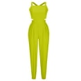 thumbnail image 5 of Puntoco Womens Clearance Jumpsuits Overalls with Suspenders and Printing Casual Jumpsuit Yellow, 5 of 9