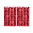 thumbnail image 2 of CADecor Happy Valentine's Day Window Treatment Panel Curtains Window Curtain Kitchen Curtain,Two Piece 26x39 Inches, 2 of 4