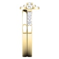 thumbnail image 4 of Dazzlingrock Collection 0.45 Carat (ctw) 10K White Diamond Ladies Bridal Halo Engagement Ring Set 1/2 CT, Yellow Gold, Size 9, 4 of 4