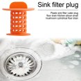 thumbnail image 4 of 2uds. Filtro de colador de fregadero antiobstrucción para baño (naranja), 4 of 5