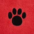 thumbnail image 4 of DII Bone Dry Microfiber Dog Bath Towel with Embroidered Paw Print - 44x27.5" - Red, 4 of 8