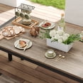 thumbnail image 6 of 5-Piece Dining Table Set for 6, Kitchen Table with 4 Chairs & Bench, Compact Furniture for Small Space & Apartment Grey, 6 of 10