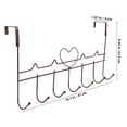 thumbnail image 2 of Worgeous Over The Door Hook Metal Door Hanger Over Door Key Hook Bedroom Door 7-Hook Over Door Rack, 2 of 8