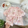 thumbnail image 2 of KPOPLK Toddler Girls Pajamas Cotton 6 9 12 Months 2T 3T 4T 5T Pjs Jammies Fall Winter Long Sleeve Sleepwear Sets(6-7 Years,Pink), 2 of 5
