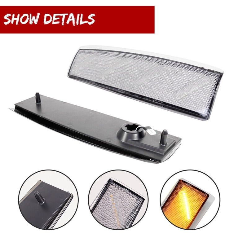 Luces Marcadoras Frontales Transparentes Con LED ámbar Para GMC C/K Y Yukon 1988-1993