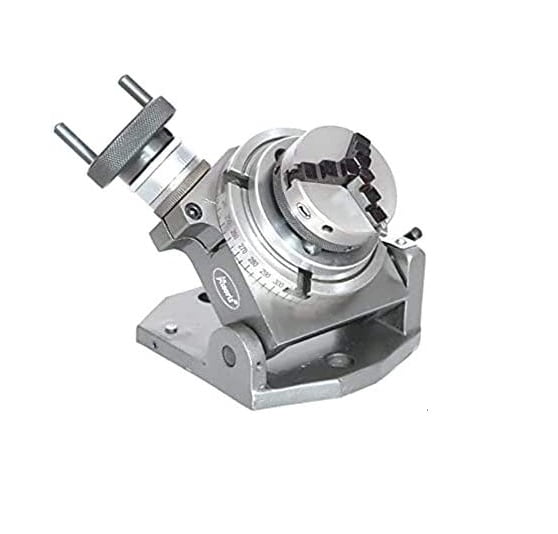 TILTING ROTARY TABLE 3"/80MM WITH 50MM MINI LATHE CHUCK & BACKPLATE 