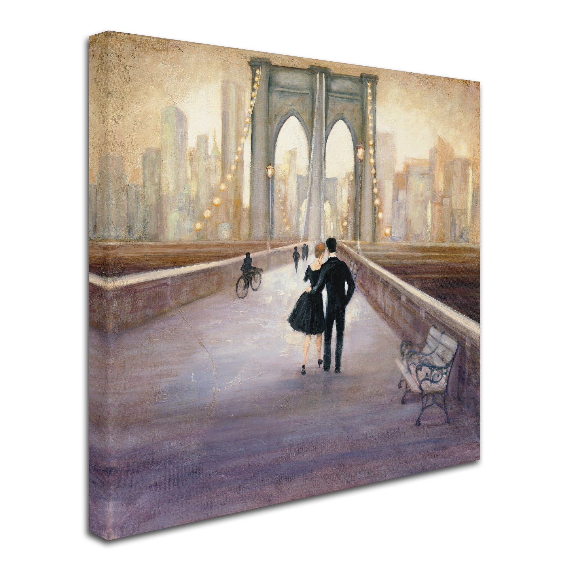 Trademark Fine Art 'Bridge to NY' Canvas Art by Julia Purinton