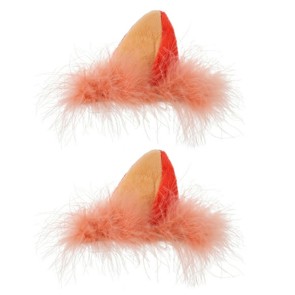 1 Pair Helmet Foxes Ears Motorcycle Helmet Decorations Plush Helmet Accessories