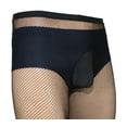 thumbnail image 5 of Mona's Choice Fishnet Mens Pantyhose - Black (Large, Pouch), 5 of 6