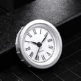 thumbnail image 3 of JINGT Mini Clock Insert 2.4 Inch 61mm Round Quartz Clock Fit-up Movement Miniature Clock Roman Nume Wholesale Silvery, 3 of 5