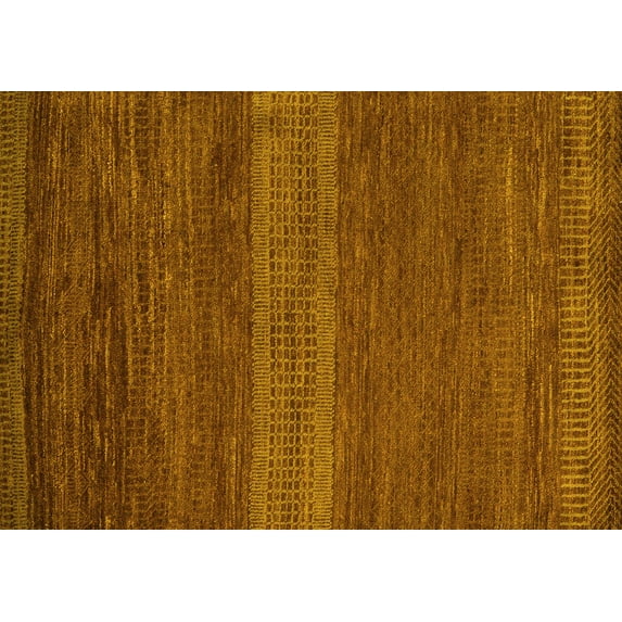 Ahgly Company Indoor Rectangle Abstract Yellow Modern Area Rugs, 7' x 10'