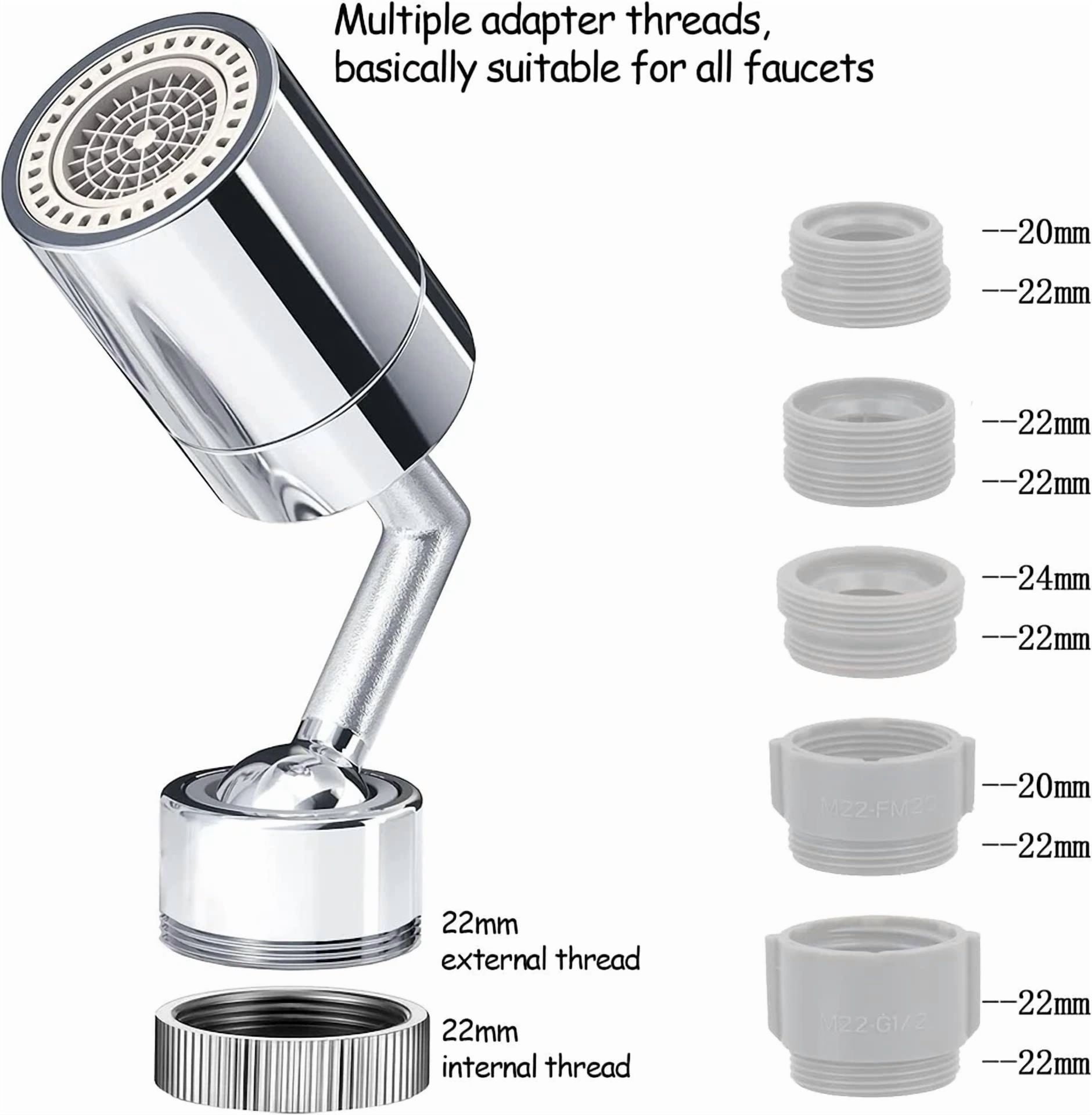 CIRCLE- 360° Swivel Kitchen Faucet Sink Aerator 1.8 Gpm Big Angle Rotate Spray Aerator