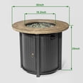 thumbnail image 2 of HOYOA 30" Round Gas Fire Pit Table, 50000 BTU Steel Propane Fire Pit with Rain Cover, Outdoor Gas Fireplace for Backyard, Garden, Patio, 2 of 8