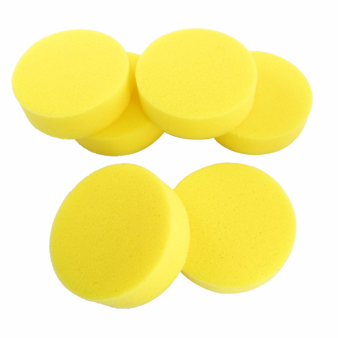4.25 Inch Diameter 6 Pack Soft Car Wax Detailing Sponge Yellow VIKING Foam Applicator and Cleaning Pads 