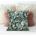 thumbnail image 4 of Sea Garden Rose Throw Pillow with Removable Cover in Light Green Red Indigo 18x18, 4 of 6