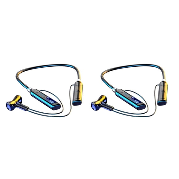 Seitruly Auricular ABS compatible con Bluetooth 5.3 Reemplazo en la oreja Cuello colgante 2 modos Contador de pasos Auriculares recargables Type2 NO2