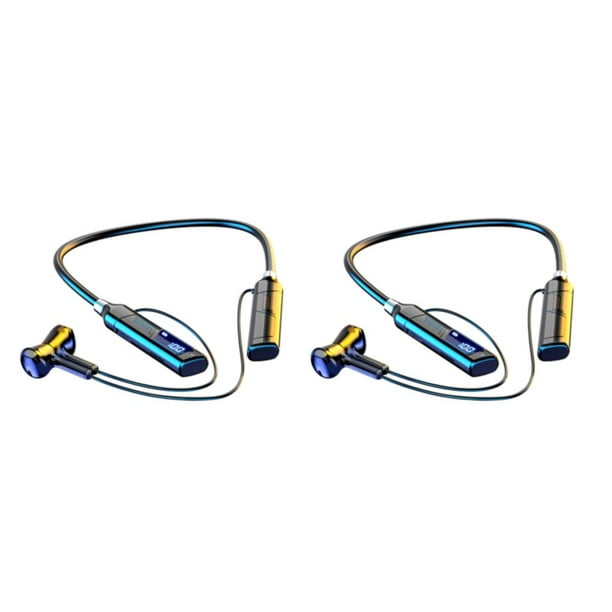 Seitruly Auricular ABS compatible con Bluetooth 5.3 Reemplazo en la oreja Cuello colgante 2 modos Contador de pasos Auriculares recargables Type2 NO2