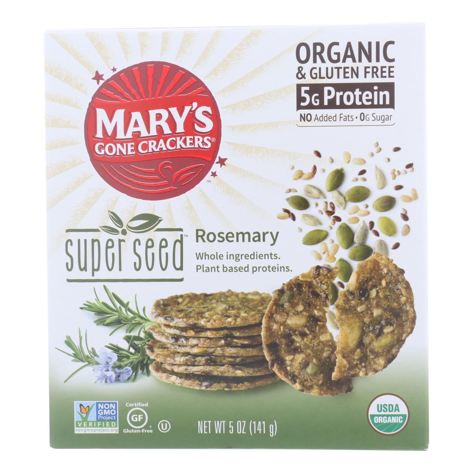 Mary's Gone Crackers Cracker Rosemary Case Of 6 5.00 Oz