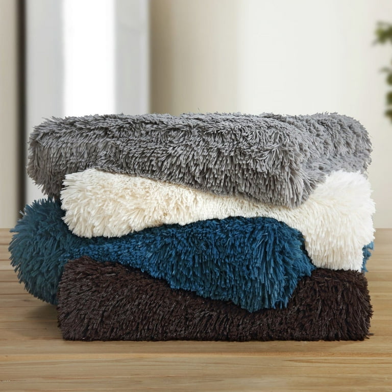 Beige Wool Solid Color Plush Throw Beige Wool Solid Color Plush Throw