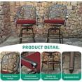 thumbnail image 6 of VIVIJASON 10-Piece Outdoor Bar Set, All Weather Cast Aluminum Patio Bar Furniture with 8 Cushioned Swivel Bar Stools, Large 64" Square Patio Bar Height Table with Detachable Lazy Susan, 6 of 7
