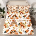 thumbnail image 2 of Homewish Cute Rainbow 4-Piece Full Size Sheets For Children Teens Girls,Flying Floral Butterflies Bed Sheets,Chic Flowers Lightweight Sheet Sets,Super Cozy Room Decor, 2 of 7
