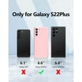 thumbnail image 6 of 3 in 1 for Samsung Galaxy S22 Plus Case, with 2 Pack Screen Protector, with Full Camera Cover Protection，Liquid Silicone Slim Shockproof Protective s22+ Phone Case [Microfiber Lining] (Pink), 6 of 12