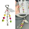 thumbnail image 2 of Fashionable Star Heart Pendant Keychain Plastic Keyring Jewelry Gift For Teens Handmade Phone Bag Charm, 2 of 9
