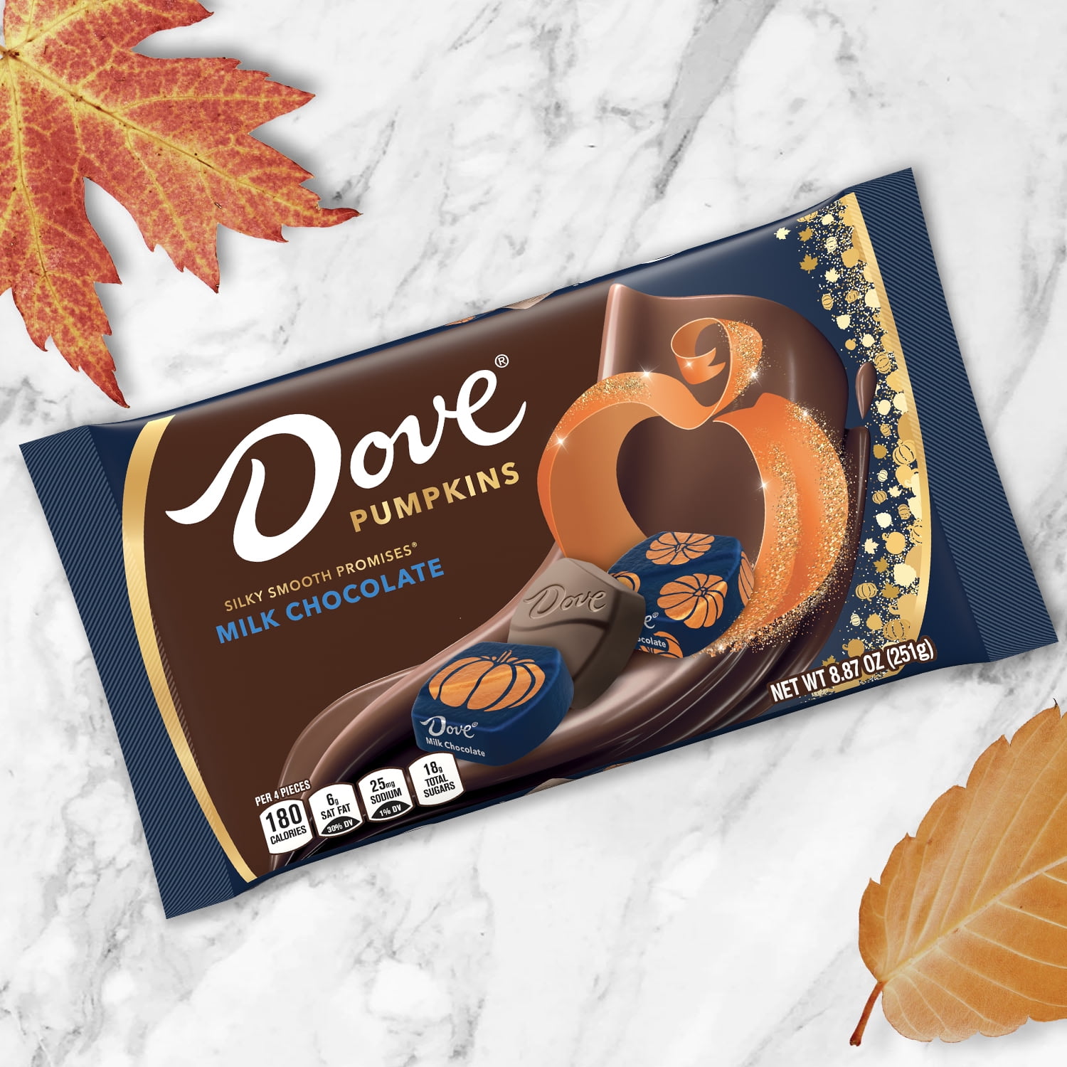 DOVE Promises Milk Chocolate Pumpkins, 8.87oz Halloween Candy