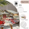 thumbnail image 3 of Christmas Round Tablecloth for 45-54 Inch Tables,Fitted Table Cover with Elastic Edge,Farmhouse Xmas Snowman Tree Truck Snowflake Waterproof Outdoor Table Cloth Protector for Patio Garden Dinner, 3 of 9