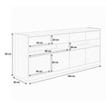 thumbnail image 3 of Mueble Credenza para Comedor con Cajones Nairobi, Bufetera Mueble Madera con 4 Puertas, Alacena De Almacenamiento Blanco Organizadores Estantería De 3 Niveles para Sala, 3 of 7