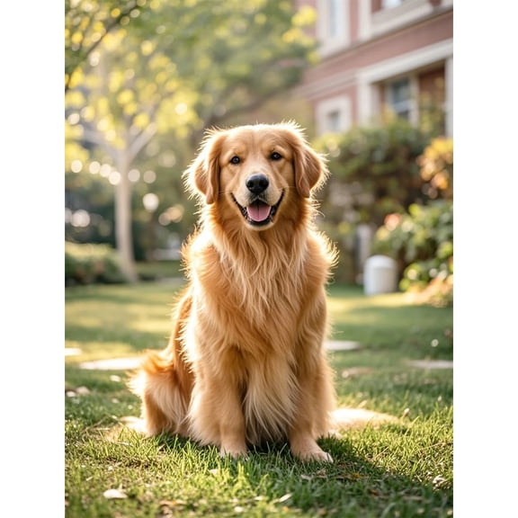 Golden Retriever Diamond Painting DIY Kits 5D Diamond Art Full Round Drill Rhinestones by Number Embroidery Arts and Crafts for Living Room Home Wall Decor 12x16 inch / 30x40cm