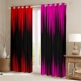 thumbnail image 2 of Abstract Ombre Curtains 30%-50% Blackout Pink Red Black Curtains & Drapes for Living Room,Gradient Geometry Striped Window Curtains,Geometric Stripes Window Treatments, 2 of 6