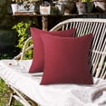 thumbnail image 2 of Unique Bargains 2-Pack Solid Waterproof Decorative Throw Pillow Covers Red 18" x 18", 2 of 8