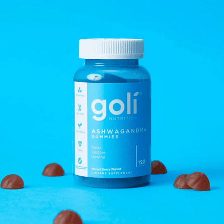 Goli Nutrition Ashwagandha Gummies, 120 Count, Mixed Berry