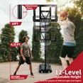 thumbnail image 4 of Yardi Yarda Adjustable Portable Basketball Hoop Stand with Shatterproof Backboard Wheels, Kids Adjustable Basketball Hoop, 4 of 10