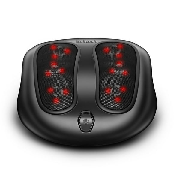 Masajeador de pies Nekteck Shiatsu con calefacción eléctrica y Heat Black