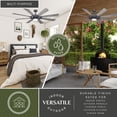thumbnail image 5 of Vaxcel Burlington 68-in. Large Slate Gray Farmhouse Windmill Indoor Outdoor Ceiling Fan with DC Motor, Integrated LED Light Kit and Remote, 5 of 10