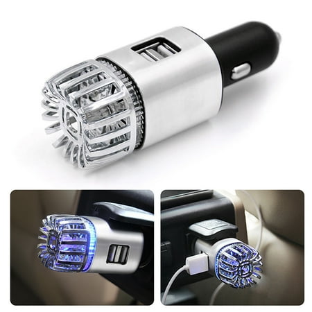 Dual Quad Air Cleaner - Muxika 2 in 1 Car Dual USB Fresh Air Ionic Purifier Oxygen Bar Ozone Ionizer Cleaner